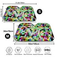 thumbnail image 3 of Daiia Colorful Tie Dye Stained Glass Windshield Sun Shade for Car SUV Truck (Small ), Car Sun Shade Windshield, Car Shades for Front Windows, Sunshade for Car Windshield, 3 of 7