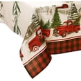 thumbnail image 1 of Fashions Vintage Truck Christmas Tree Farm Polyester Tablecloth, 60"X120", Rectangle, 1 of 5
