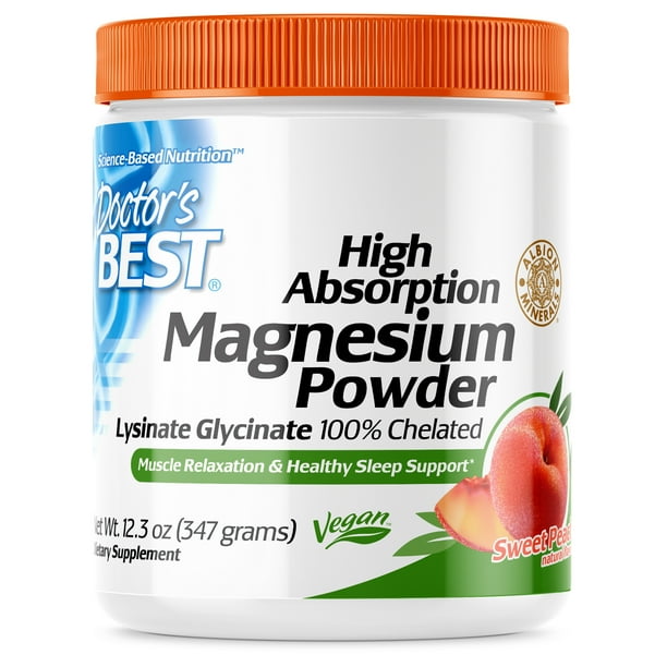 Doctor's Best Magnesium Powder High Absorption 100 Chelated, Peach