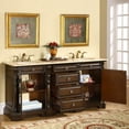 thumbnail image 3 of Silkroad Exclusive Traditional Travertine Bathroom Vanity- Double Sink - 72 in. Wide, 3 of 7