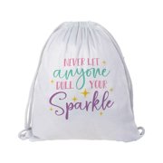 Craft Express Sublimation Printing Drawstring Backpacks - Glitter, Pkg of 2