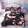 thumbnail image 2 of Manfei Pink-Blue Axolotl Bed Spread Queen,Kawaii Animals Pattern Queen Coverlet Set,3-Piece,1 Quilt and 2 Pillowcases, 2 of 7