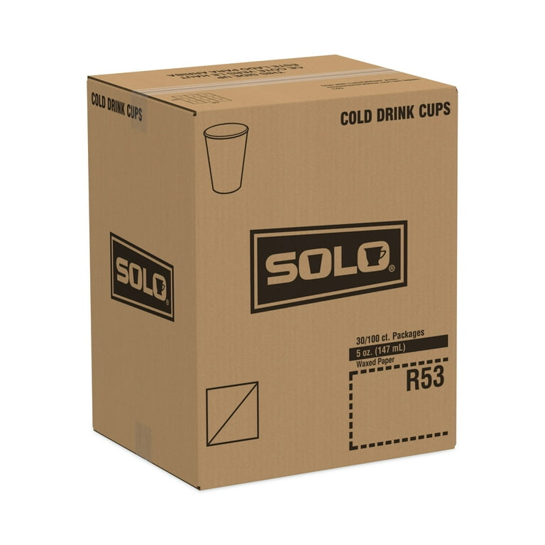 SOLO Paper Water Cups Waxed 5 oz.100Pack - Office Depot