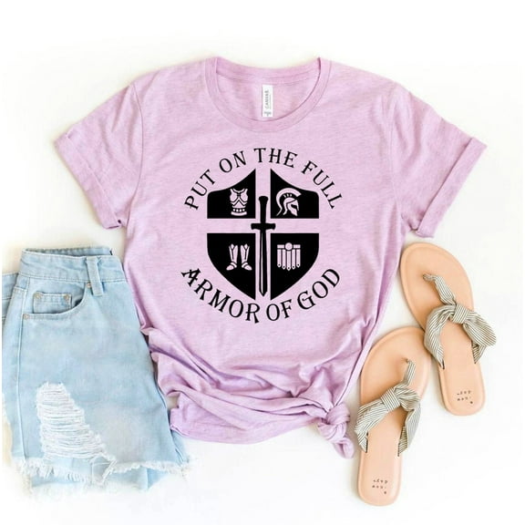 Put On The Full Armor Of God T-shirt Religious Shirt Knight Tee Christian Gift Top Shield