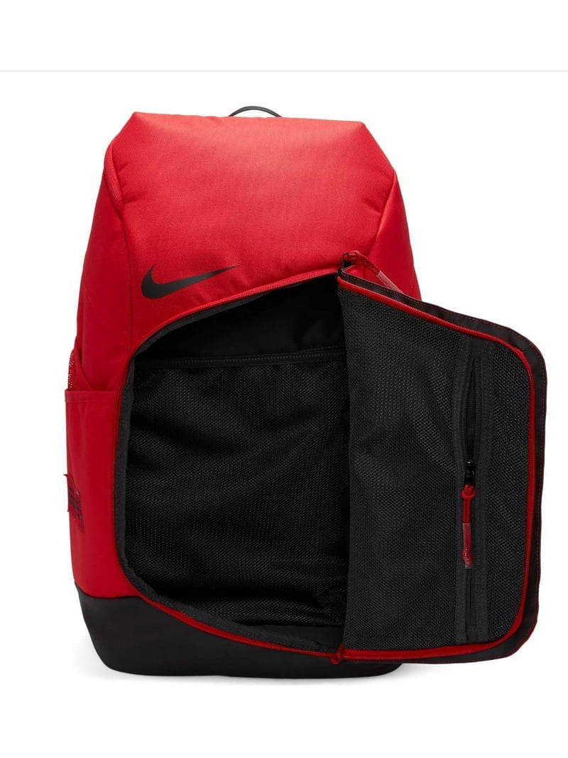 Nike Elite バスケットボールバッグ レッド・ブラック Nike Unisex Polyester Hoops Elite Backpack, Royal Red and Black