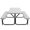 thumbnail image 3 of Costway Picnic Table Bench Set Outdoor Backyard Patio Garden Party Dining White, 3 of 9