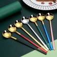 thumbnail image 3 of Visland Spoon Durable Round Head Stainless Steel Long Handle Coffee Scoop for Home, 3 of 7