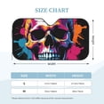 thumbnail image 2 of Kdxio Colorful Skull Print Windshield Sun Shade, Foldable Sun Blocker for Car,Truck,SUV Automotive Interior Sun Protection,Reflective Shade for Front Windshield(Medium), 2 of 6