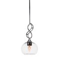 thumbnail image 1 of Jazz Mini Pendant With Hang Straight Swivel Shown In Chrome Finish With 7" Clear Bubble Glass, 1 of 1
