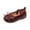 Wine, variant on Ccpelsie Girls Dress Shoes Mary Jane Shoes for Kid Ballet Flats Back to School Princess Wedding Shoes(Gold,1)