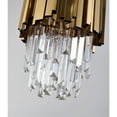 thumbnail image 3 of Bethel Gold Stainless Steel Frame Pendant Light With Clear Hanging Crystals, 3 of 6