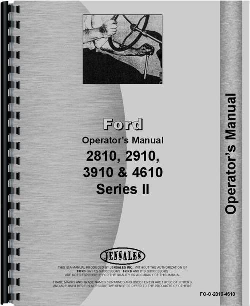 Ford 2810 Tractor Operators Manual - Walmart.com