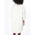 thumbnail image 3 of Half Sleeve Patchwork Women Loose V-Neck Mini Dress, 3 of 5