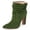 Green, variant on Women Pointed Toe Ankle Boot Chunky High Heels Pull On Winter Slouch Booties Shoe Size 10 Black