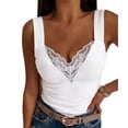 thumbnail image 2 of Camisetas sin mangas de encaje,Camisetas sin mangas de encaje para mujer Blusa sin mangas de encaje Camisetas sin mangas Claridad notable, 2 of 6