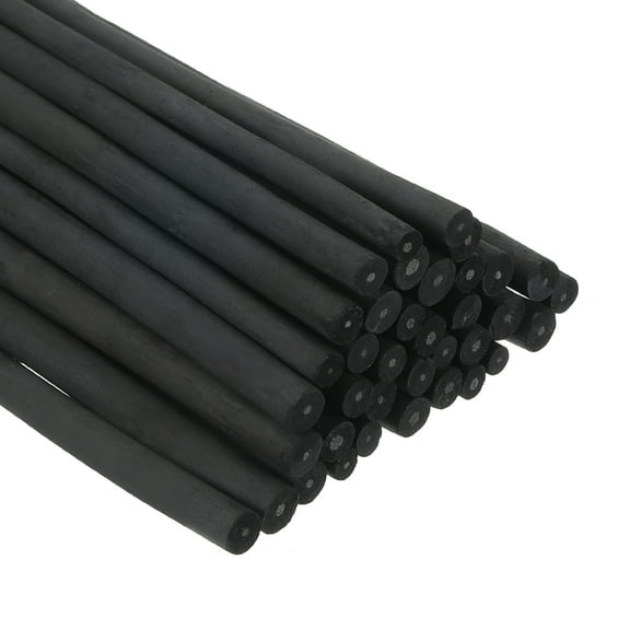 Uxcell Willow Charcoal Sticks, 4-5mm Willow Charcoal Pencils Soft Sketch Vine Art Supplies Set for Drawing Sketching Shading Painting Artists Beginners (Black, Pack of 50)