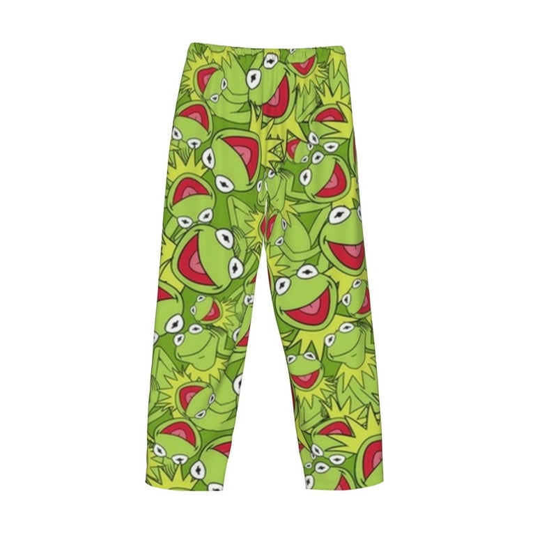 Mens Kermit The Frog Pajama Pants Soft Lightweight Pajama Pants Cartoon Pajama Bottoms Walmart