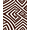 Brown, Pattern 2, variant on ODIKA 4x6 Machine Washable Non-Slip Area Rug, Modern Triangular Mosaic Artistic Repeating Visual Composition High Traffic Rug, Brown, 666679