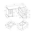 thumbnail image 3 of Monarch Specialties Computer Desk, L-Shaped, Corner, 3 Drawers 2 Open Shelves 3 Cubbies, 60"L X 47"W, 3 of 4