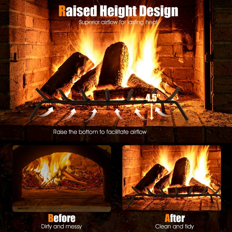 Fireplace burning rack new arrivals