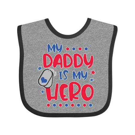 

Inktastic Memorial Day My Daddy is My Hero Gift Baby Boy or Baby Girl Bib