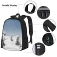 thumbnail image 3 of Disketp Snowman And Christmas Tree Large Capacity Backpack Lunch Bag Pencil Case Combination 3 Piece Set for Student, 3 of 7