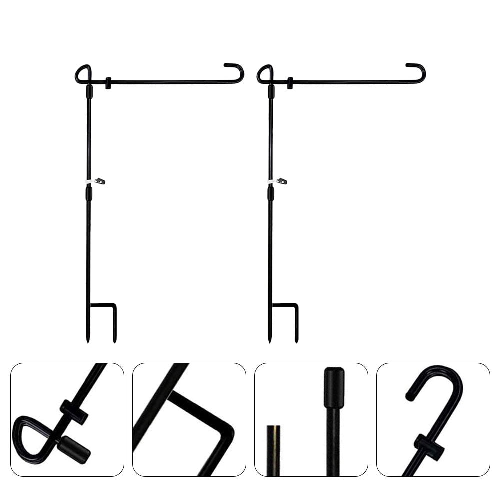 Flag Holder Garden Stand Pole Yard Banner Flags Outside Holders Bracket Lawn Rack Hanger Patriotic American Feeder Bird