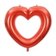 thumbnail image 2 of Globo de corazón hueco grande de 83 cm | Decoración de fiesta de papel de aluminio | Rojo brillante, rosa, dorado y plateado | Cadena de globos conectable | Accesorio fotográfico para cumpleaños y, 2 of 7