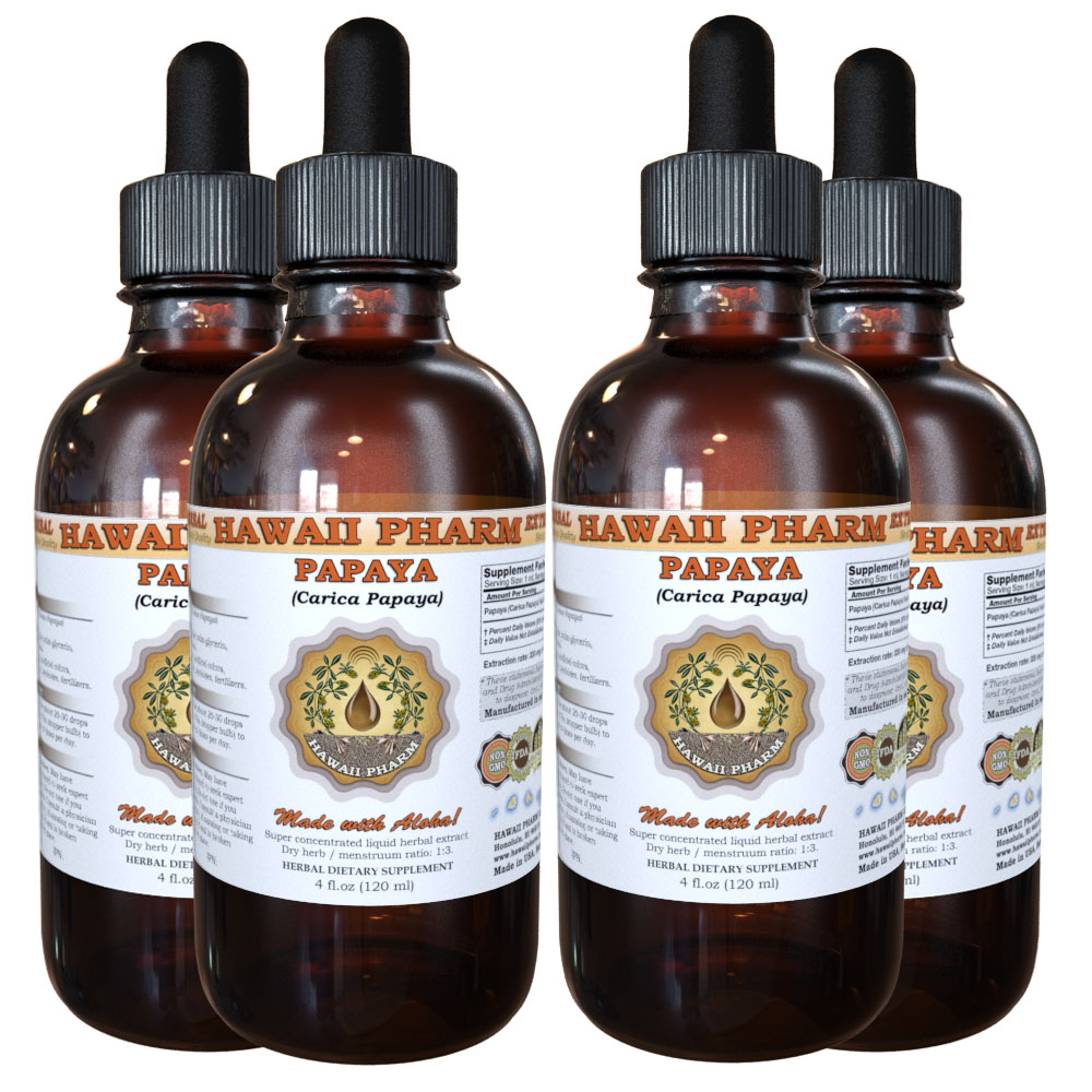 Papaya (Carica papaya) Tincture, Organic Dried Leaf Liquid Extract, Fan Mu Gua, Herbal