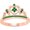Rose, variant on Engagement Wedding 925 Sterling Silver 14K Black Gold Plating Round Cut Green Emerald Tiara Queen Crown Heart Shaped Ring For Women