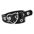 thumbnail image 2 of Dujiujun Women Jeans Belt Heart-Shaped Buckle Hollow Decorative Belt Adjustable Length Multi Holes Design Faux Leather Waistband, 2 of 7