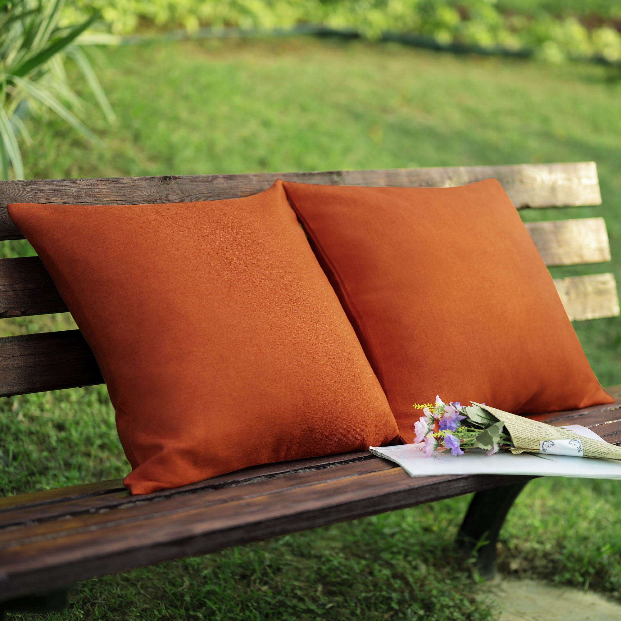 PiccoCasa 2Pcs 20x20 Inch Waterproof Throw Pillow Covers, Decorative