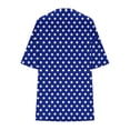 thumbnail image 6 of BRGZLK Women's Short Sleeve Sets Summer Fashion Round Neck Polka Dot Short Sleeve Tops and Shorts Loose Lightweight Breathable Comfy Set Blue M, 6 of 6
