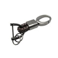 thumbnail image 5 of Hand-woven Leather Keychains Car Key Ring Metal Big Head Keyring Holder Gifts, 5 of 11