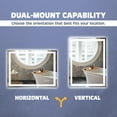 thumbnail image 6 of Prominence Home 48x36" Frontlit, Backlit, Anti-Fog, Shatter-Proof Touch Control LED Bathroom Mirror with Adjustable Light Settings, 6 of 10