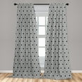 thumbnail image 5 of Ambesonne Grey and White Curtains, Boho Floral Art, Pair of 28"x63", Charcoal Grey and White, 5 of 5