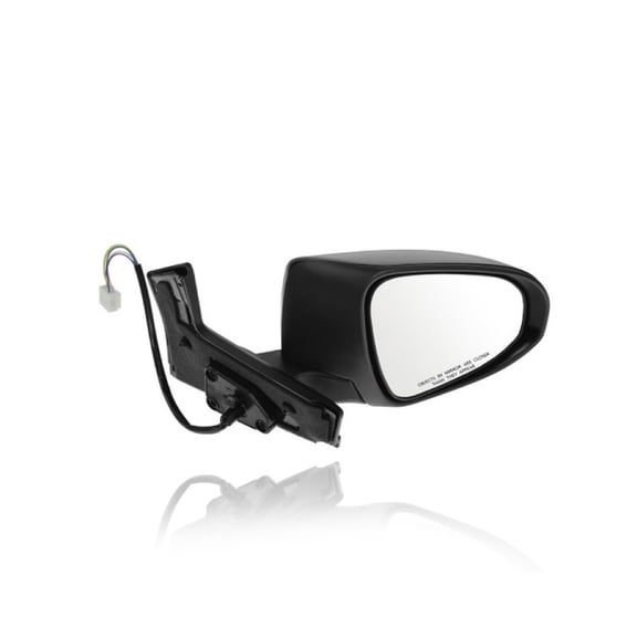 Door Mirror - Pacific Best Inc. Fit/For 8791052E10 12-19 Toyota Prius C - Power, Without Heat, With Side Lamp, Black, Right Hand Passenger, Paint-to-Match (Unpainted)