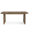 thumbnail image 3 of Demi Bonn 63" Wood Executive Computer Desk, Modern Duty Study Writing Gaming Table for Home Office, Rectangle Workstation, Brown, 3 of 6