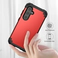 thumbnail image 6 of Dteck for Samsung S24 Case, 3 in 1 Heavy Duty Shockproof Hybrid Hard PC Soft Rubber Drop Protection Slim Full-Body Protective Cover Case for Galaxy S24 5G, Red, 6 of 7