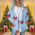 thumbnail image 2 of Riecok Womens Fleece Lined Jacket with Hood Long Sleeve Jackets Zip Up Coats Heart Printed Casual Stylish Clothes, 2 of 5