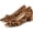 Leopard, variant on Women's Pumps Closed Toe heels Pointed-Toe Chunky Heel Dress Shoes Comfortable Heels