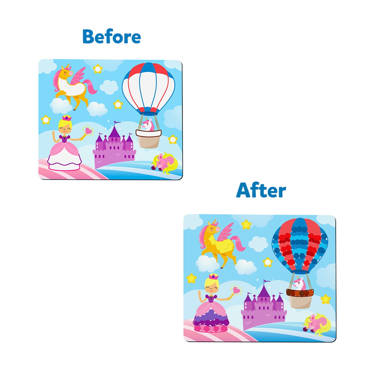 Skillmatics Dot It Sticker Art - Unicorns & Princesses, Mess-Free Fun for Kids, 500+ Stickers, Craft Kits, DIY Scrapbooking Activity, Travel Toys, Gifts for Girls & Boys Ages 3, 4, 5, 6, 7