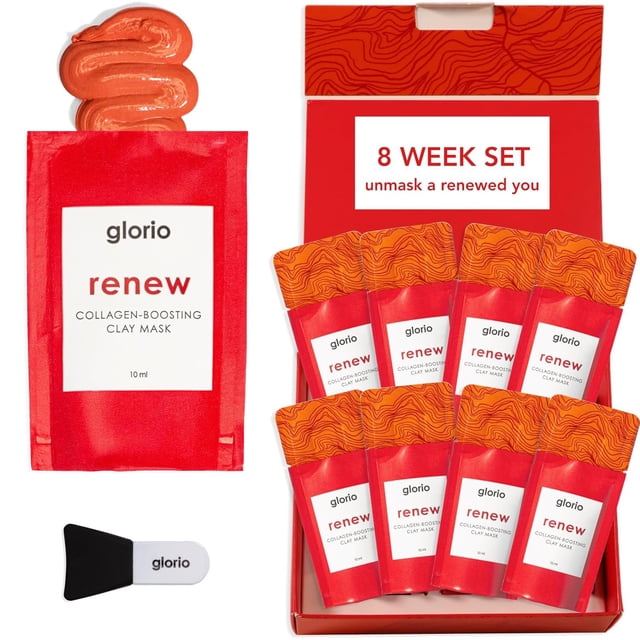 Mascarilla Facial Glorio Renew Set Potenciador de Colágeno para 8 Semanas