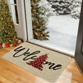 thumbnail image 4 of Taicans Christmas Welcome Doormat - Pine Tree Snowflake Design Front-Door-Mat Non-Slip Winter-Doormat for Outdoor Indoor Entrance Home Decor,23.6x15.7inch, 4 of 6