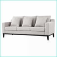 thumbnail image 5 of Mirod Modern 3-Seat Polyester Sofa with Solid Wood Legs | Gray | Comfortable for Living Room & Study, 5 of 15