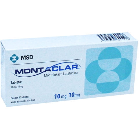 Montaclar 10 mg/10 mg 30 tabletas