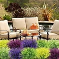 thumbnail image 4 of 8 Pack Artificial Bell Willow Shrubs Bushes Fake Outdoor UV Resistant Plants Flowers Home Garden Wedding Decoration, 4 of 8