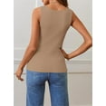 thumbnail image 5 of Ribbed Tank Tops for Women 2024 Summer Knit Square Neck Sleeveless Shirts Summer Casual Slim Fitted Basic Tanks, 5 of 8