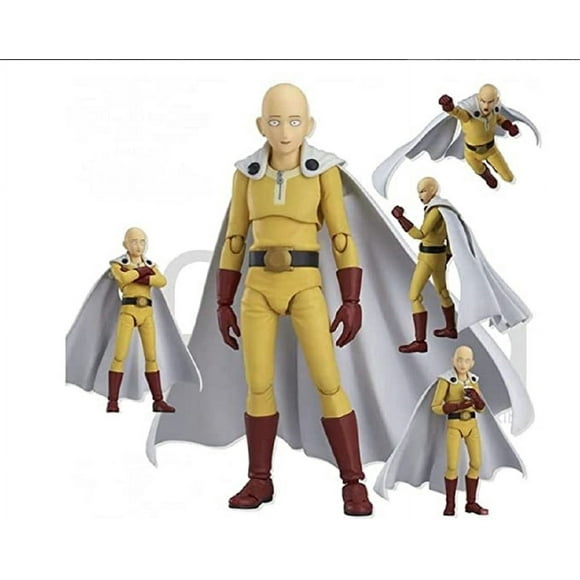 One Punch Man : 5,9” Figurine d'Action Saitama Modèle de Collection Figurine Anime en PVC Jouets Cadeau, Cadeau d'Anniversaire Multicolore pour Enfants