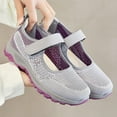 thumbnail image 6 of Women Elderly Mesh Sneakers Everyday Shoes Lightweight Flats Casual Sports Shoes 37 Gray, 6 of 8